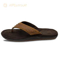 Sandales de plage pour hommes personnalisées de luxe en gros, tongs d'été en mousse à mémoire de forme, antidérapantes, souples, légères en EVA, décontractées pour l'extérieur