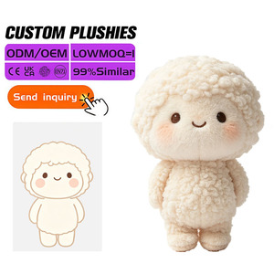 Op maat gemaakte realistische lammetjes knuffel, levensechte gevoerde schapenpop van PP katoen, geborduurd, gepersonaliseerd, OEM ODM service, kinderkamer. - Product Image 2