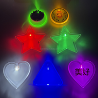 Badge LED personnalisé OEM ODM avec logo, différentes formes, badge lumineux LED coloré en PS pour événements, concerts, fournitures de fête