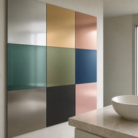 Feuilles de miroir en acrylique PMMA auto-adhésives modernes de haute qualité, résistantes aux UV, 6 mm, design flexible sans cadre, découpe sur mesure