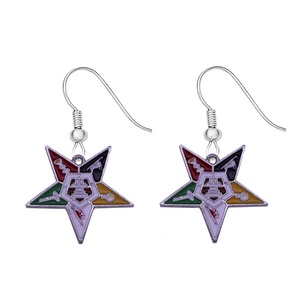 Gioielli di HUSURU nuovi arrivano moda lettera greca Sorority Mason Club OES ordine di orecchini pendenti stella orientale - Product Image 1