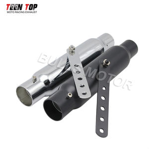 Para <span class=keywords><strong>Harley</strong></span> <span class=keywords><strong>Davidson</strong></span> silenciador de escape Cromo Negro Universal motocicleta escape Cafe Racer silenciador Moto 38mm - Product Image 5