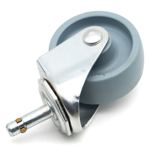 Roda Giratória de Aço com Eixo de 2 Polegadas e Roda de Polipropileno Preta Categoria de Produto Rodas - Product Image 1