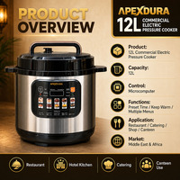 Cuisinière électrique à pression professionnelle de grande capacité 12L, multifonctionnelle avec cuve intérieure antiadhésive
