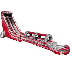 30'H marmer merah raksasa air slide slip n slide untuk dijual