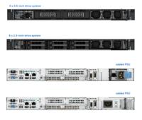 Dells EMC poweb dge R260 R360 Xeon E-2414/16G/1T Sata/600W 1U raf sunucusu web bilgisayar için internet veri depolama sunucusu