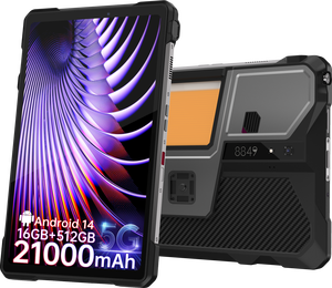 8849 TANK PAD Unihertz - Tableta Resistente con Proyector, Teléfono Inteligente, Pantalla de 10.95 Pulgadas, 120 Hz, 32 GB, 512 GB, 21000 mAh, 32 MP + 50 MP, 66 W - Product Image 1