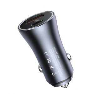 High Quality Universal 38W Smart Fast Charging Mobile Phone Car Charger PD Metal Cigarette Lighter 2 in 1 Double DC Port - Product Image 1