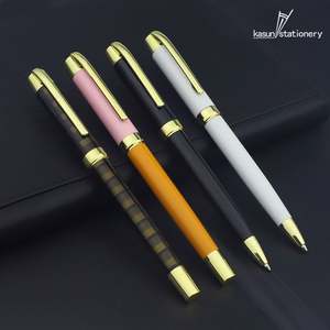 Stylos à bille en métal noir et or élégants, vente chaude, stylo roller avec logo personnalisé - Product Image 4