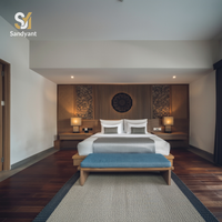Ensembles de meubles d'hôtel modernes de luxe en bois massif pour chambre et appartement, personnalisables, prix d'usine, en vente