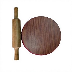 Wooden Chakla Belan In Brown Color Kitchenware <b>Rolling</b> Pin And <b>Rolling</b> Board Customized Size Tableware Chakla And Belan - Product Image 1