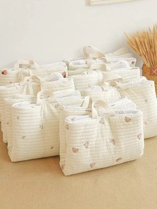 Style coréen nouvelle fermeture éclair broderie coton maman <span class=keywords><strong>sac</strong></span> bébé poussette <span class=keywords><strong>sac</strong></span> <span class=keywords><strong>sac</strong></span> à couches - Product Image 6