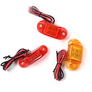 Luce di posizione laterale ambra rossa 2.5 "2 diodi ovali a LED per camion rimorchio - Product Image 1