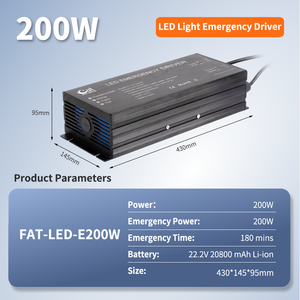 แบตเตอรี่ในตัว ตัวเรือนอะลูมิเนียม AC-DC 150W ไฟ LED อุตสาหกรรมสำหรับกรณีฉุกเฉิน ระบบสำรองไฟฟ้าใช้งานได้ยาวนาน - Product Image 2