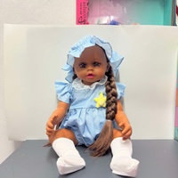 Кукла-реборн LH TOYS 2025 Samlok, реалистичная, 55 см, полностью виниловая, силиконовая, на заказ, модель афроамериканской девочки, мягкая игрушка