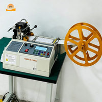 Machine de découpe industrielle de rubans tissés en rouleaux pour feuilles, machine de découpe de bandes de fermeture éclair, machine de découpe de sangles