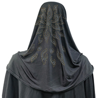 Foulard Hijab Perlé Doux Personnalisé Islam Musulman Couleur Unie pour Enfant Fille Femme Turban Voile de Prière Bandana Jersey Khimar