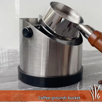 Contenitore per Fondi di Caffè in Acciaio Inox con Barra Rimovibile e Base Antiscivolo