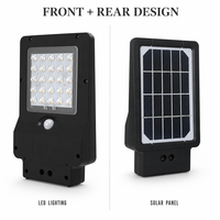 Lampe solaire murale de sécurité extérieure pour jardin et route, étanche IP65, avec capteur LED et CCT tout-en-un