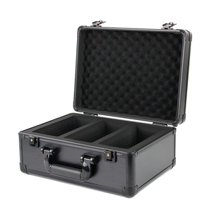 Étui de rangement pour cartes en aluminium avec fermeture à clip Noir Qualité supérieure - Product Image 4