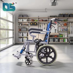 Silla de Ruedas Manual Ligera Plegable de Acero Ajustable para Rehabilitación, Uso en Exteriores, para Personas Mayores y con Discapacidad, Económica - Product Image 4