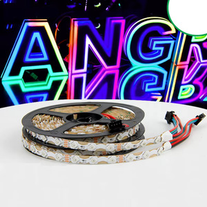 Tira de <span class=keywords><strong>LED</strong></span> <span class=keywords><strong>WS2815</strong></span> en Forma de S, Zigzag, 12V, 5050, Color Completo, Direccionable, Tipo Serpiente, PCB de 8mm, 60LEDs/m, Letras, Logotipos, Letreros, Color de Ensueño - Product Image 4