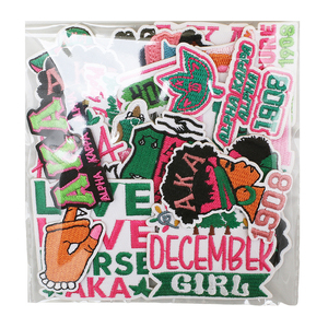 Écussons brodés personnalisés thermocollants, motifs logo AKA Hip Hop Black Person, badges brodés pour vêtements - Product Image 3