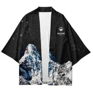 2023 Offre Spéciale nouveau produit mode cardigan 3d impression numérique paysage neige montagne adulte traditionnel kimono