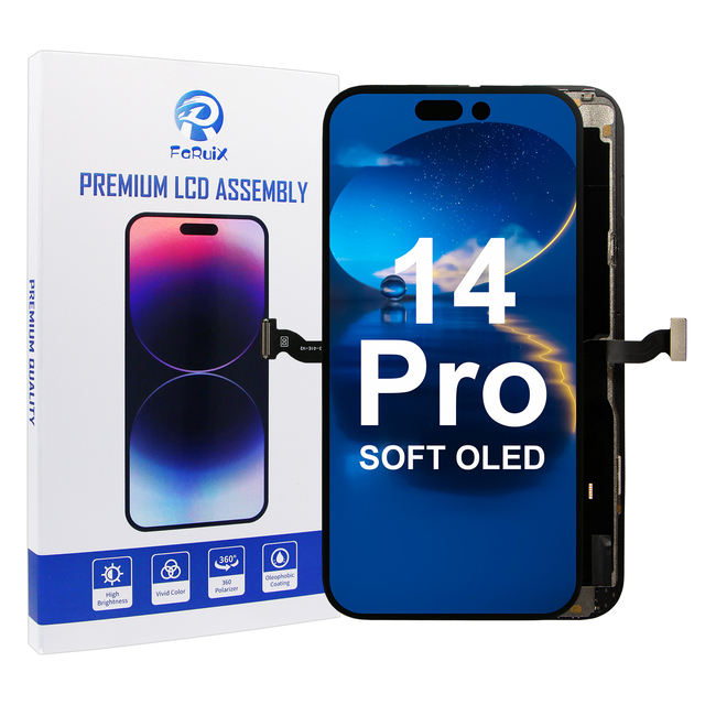 Updated 120HZ Soft OLED 14 Pro Screen with Touch High Ekran OLED Display Full Assembly Soft Ecran for iphone 14 Pro Replacement