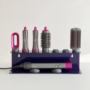 Pour <span class=keywords><strong>Dyson</strong></span> <span class=keywords><strong>support</strong></span> de sèche-<span class=keywords><strong>cheveux</strong></span> <span class=keywords><strong>support</strong></span> de rangement en fer métallique multifonctionnel accessoire de salle de bain sans poinçon pour mur suspendu de comptoir - Product Image 4