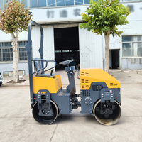 Compacteur de béton, rouleau compresseur, modèles mini et 1 tonne avec finition lisse pour la construction de chemins en béton