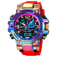 Hommes STRYVE 8025 haute qualité numérique-analogique double mouvement 5ATM montres étanches mode sport hommes Relogio Masculino
