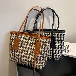 Version coréenne féminine de la <span class=keywords><strong>marée</strong></span> pied-de-poule vérifier sac à bandoulière décontracté mode grand sac <span class=keywords><strong>2022</strong></span> automne et hiver nouveau grand - Product Image 1