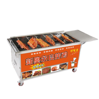Équipement de four de canard rôti de charbon de bois en acier inoxydable chinois, gaz de gril de poulet