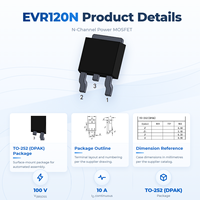 Transistor MOSFET Trench N-Channel EvolE 100V 10A TO-252 (DPAK) Level Logika Rendah RDS(on) 0.185 PWM Power Switching IRLR120N