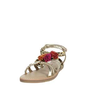 Sandalias Planas Gioseppo con Estampado de Leopardo Dorado y Borlas para Mujer - Product Image 6