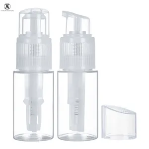 Vide personnalisé 60ml 80ml 120ml cylindre en plastique paillettes bébé talc vaporisateur poudre distributeur bouteille pompe poudre 120ml