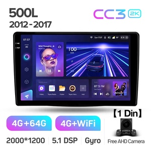 TEYES CC3 2K Lettore DVD per Auto per <span class=keywords><strong>Fiat</strong></span> 500L 2012 - 2017, Radio Auto 1 Din da 10,2 Pollici con Telecamera Posteriore - Product Image 4