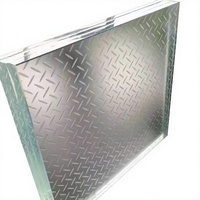 Marche d'escalier en verre feuilleté trempé antidérapant personnalisé avec motif à petits points en forme de huit, solide