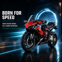 Motocicleta Deportiva de 400cc, Motocicleta de Carreras con Carenado Completo, Motocicleta Deportiva de Dos Ruedas para Adultos, Motocicleta a Gasolina