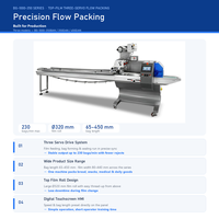 Machine d'emballage de films à alimentation supérieure motorisée par servomoteur, machine d'emballage flow-pack multifonction pour les aliments et les produits quotidiens