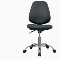 Chaise de laboratoire, de bureau et scolaire à design moderne, antistatique ESD, en maille, avec piètement en aluminium, réglable en hauteur, appui-tête inclinable et télécommande