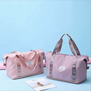 Wholesale Customized Waterproof Sports <b>Travel</b> Bag Foldable Large Capacity Ladies Yoga Gym Bag Tote Duffel Bag for Girls - Product Image 1