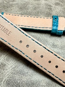 Odian sangles sur mesure peau de lézard sur mesure peau d'autruche diable peau de poisson montre ceinture - Product Image 6