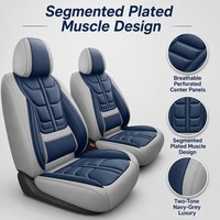 Bantal Penyangga Pinggang Kulit Grosir Perdagangan Luar Negeri untuk Kursi Mobil, Universal Empat Musim, Siap Kirim Amazon, Model Full-Wrap