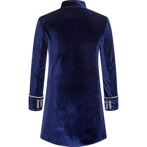 Cappotto da <span class=keywords><strong>uomo</strong></span> con frac gotico <span class=keywords><strong>medievale</strong></span> giacca Steampunk Cosplay cappotto principe smoking vittoriano nero lungo cappotto in velluto pirata Vintage - Product Image 6
