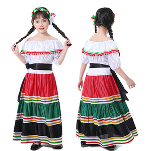 Wholesale <strong>Mexican</strong> Ethnic Dance Performance Costumes <strong>Dress</strong> up for the Program - Product Image 3