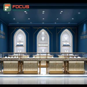 Fabricante de Sistemas de Exhibición de Joyería de Lujo Personalizados, Mostrador de Exhibición para Tiendas con Superficie Pulida - Product Image 2