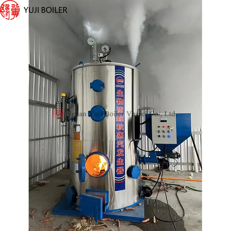 1.5 Ton Industrie Verticale Biomassa Brandstof Gestookte Houtsnippers Pellet Stoomgenerator Ketels 0,05 Ton-1Ton