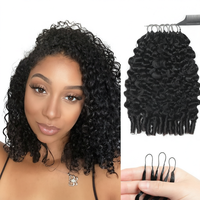 Extensions de cheveux humains bouclés birmans 50g 40 mèches pour crochet, pré-séparées, sans nœuds, boucle invisible, cheveux Remy, fournisseur d'usine